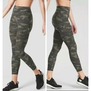 Athleta Ultimate Camouflage Leggings - Green and Black